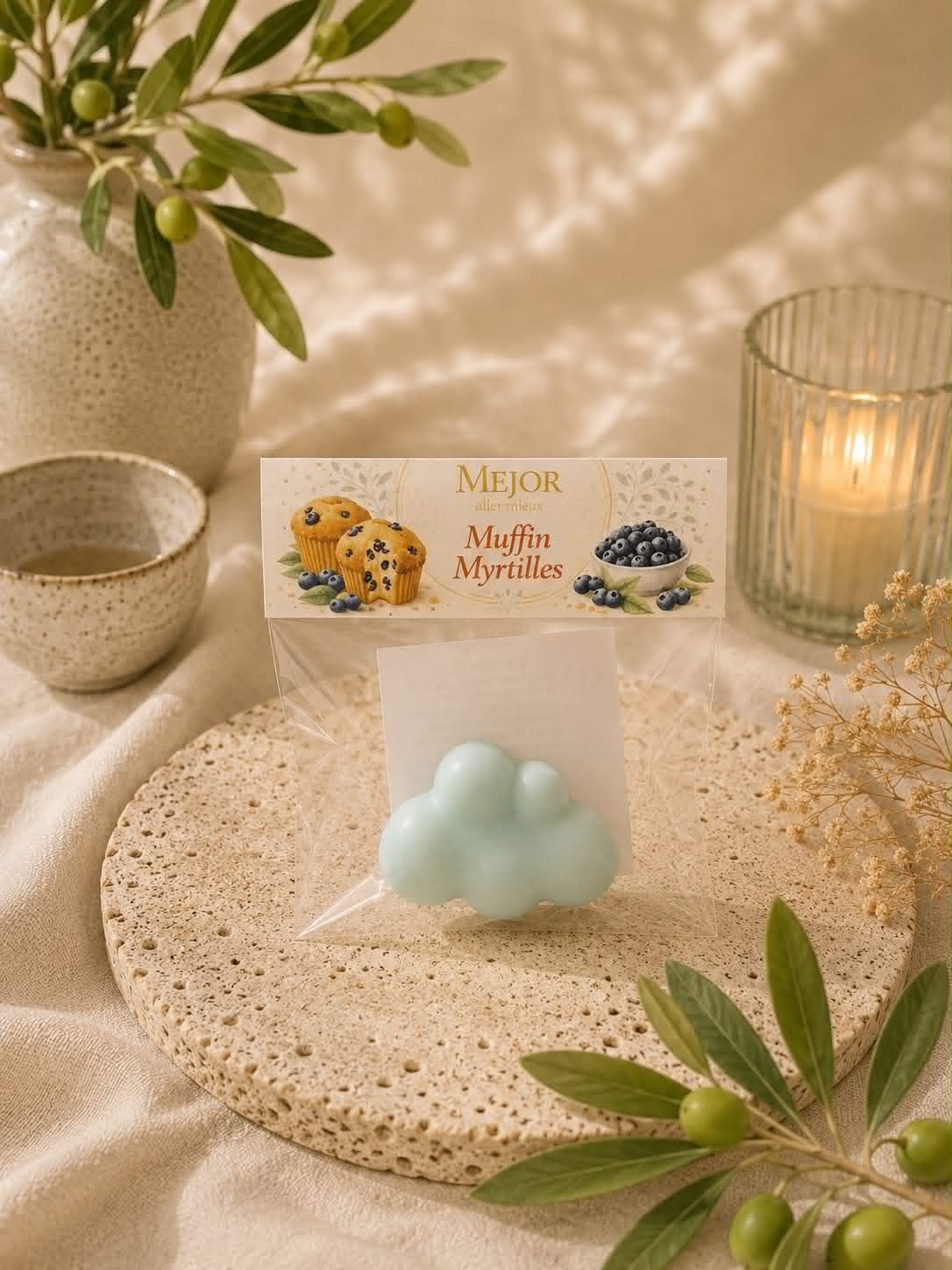 Fondant parfumé – Muffin Myrtilles